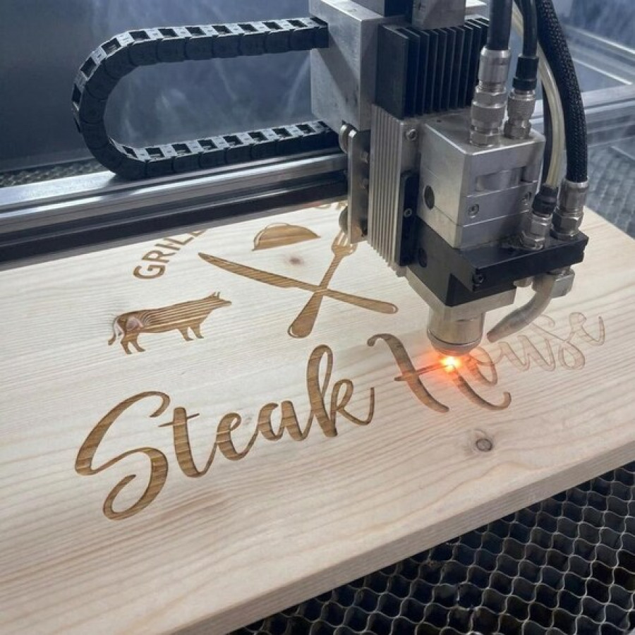 Customisable pinewood laser engraved sign for home or business 7