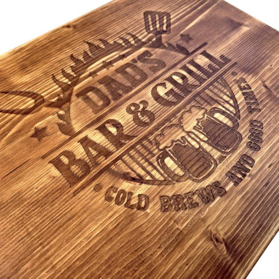 Customisable pinewood laser engraved sign for home or business 9