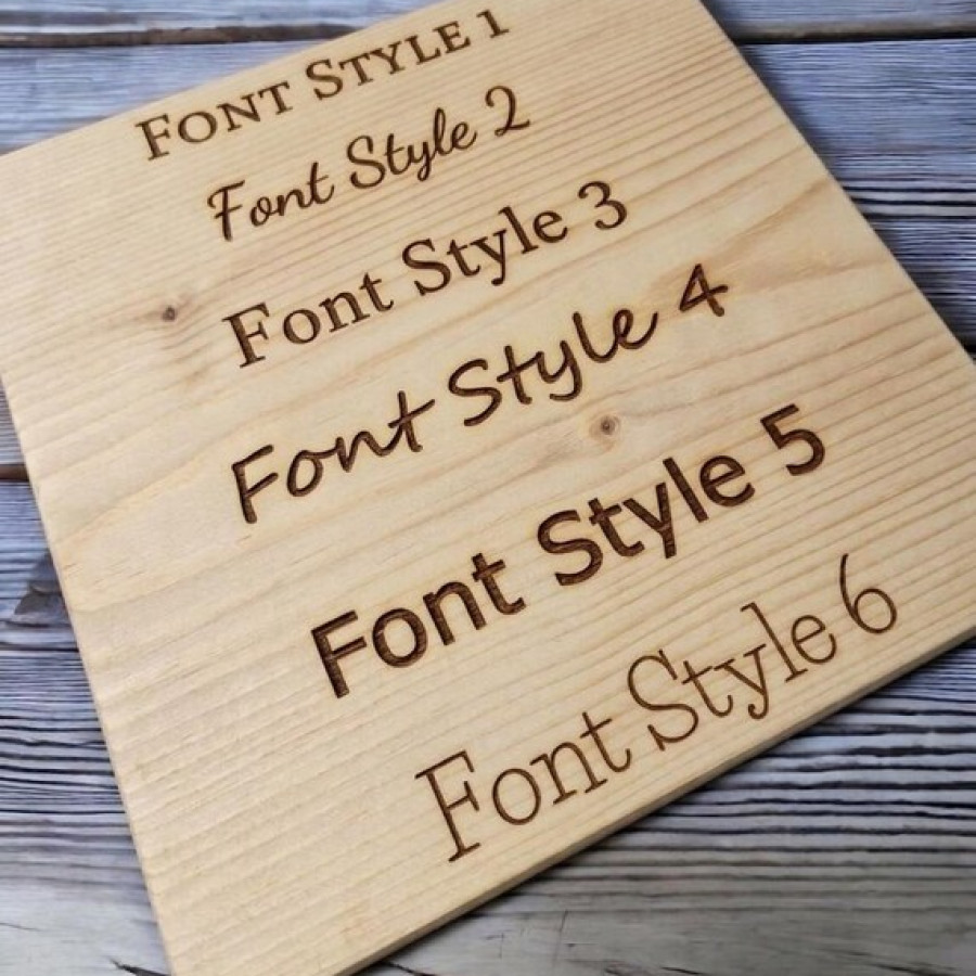 Customisable pinewood laser engraved sign for home or business 10