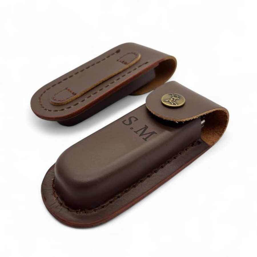 Custom Genuine Leather Pouch - Laser engraved logo or text 10