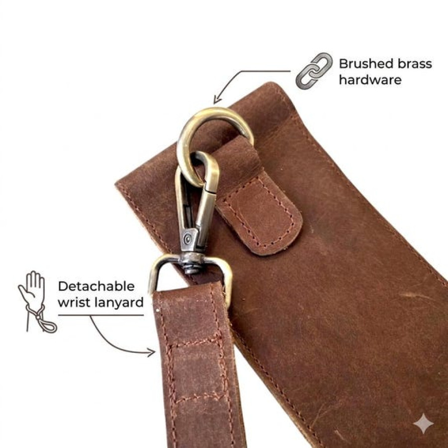 Genuine Leather Customisable Drumstick Case | Personalised Drum Stick Pouch 3