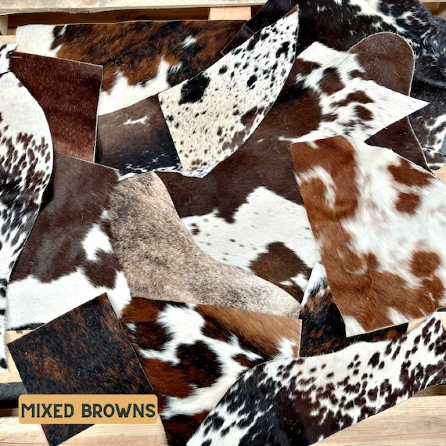Genuine Cowhide Offcuts – Arts and Crafts Material, Leather Remnants