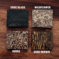 Embossed Leather Bi-fold Wallet – Vintage Western Design