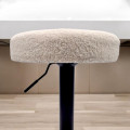 Handmade Boulce Fabric / Teddy Fabric Round Bar Stool seats / Counter Stool Replacement Seat Tops - 2 colours Available