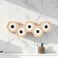 Hexagonal Pine Wood Toilet Roll Holder | Rustic Bathroom Organizer