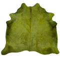 Moss Green Cowhide Rug | Dyed Hair On Hide, Unique Rug