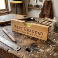 Compact customisable bamboo spirit level | Laser engraved bubble level