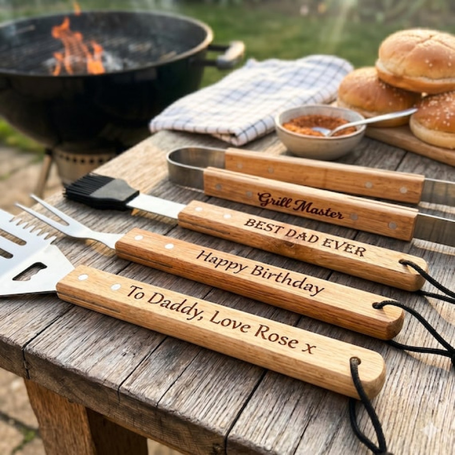 Custom Engraved BBQ Grill Tool Set
