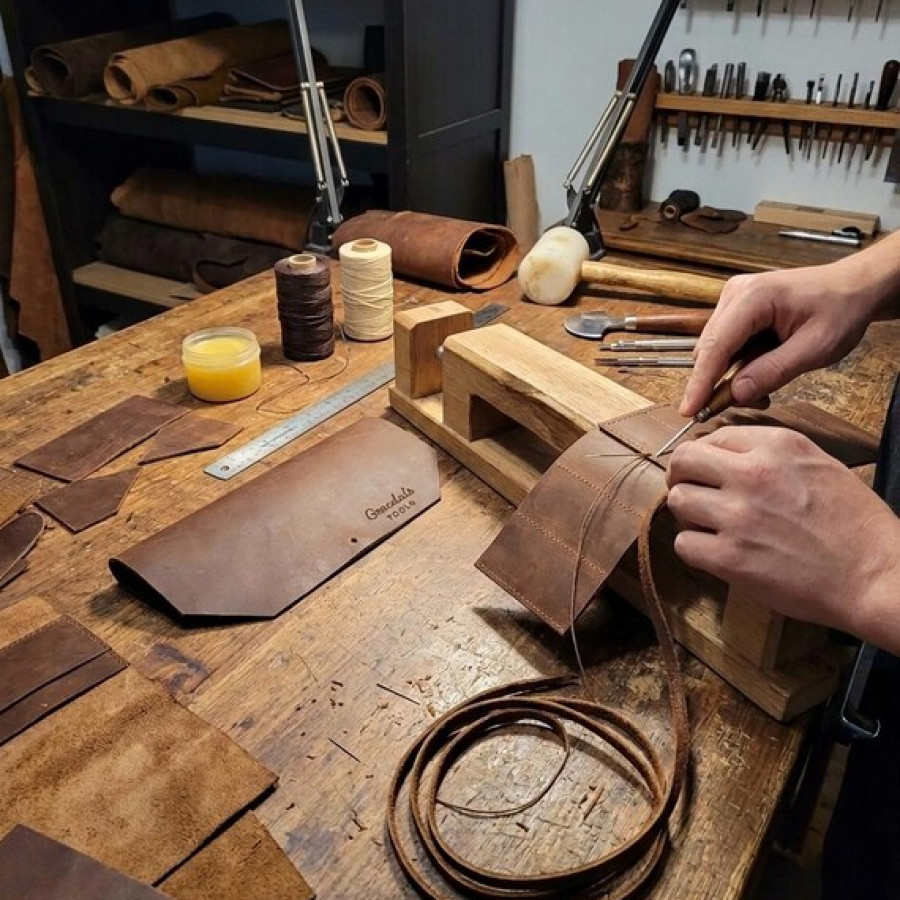 Customisable Genuine Leather Vintage Tool Roll Wrap 11