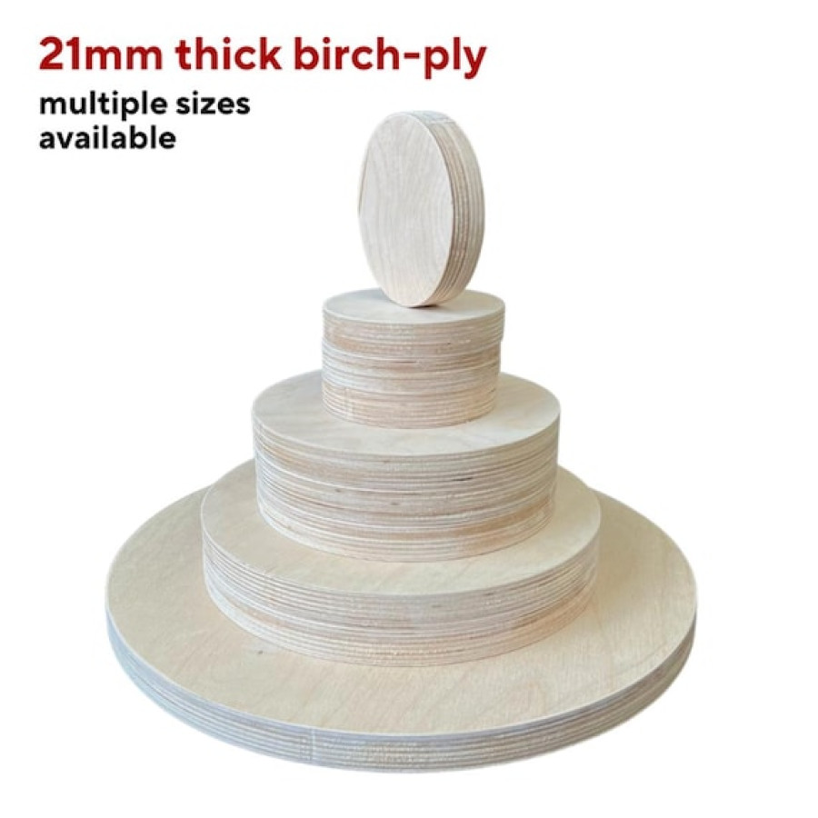 Birch Plywood circles CNC cut and sanded from 21mm thick ply - Various sizes