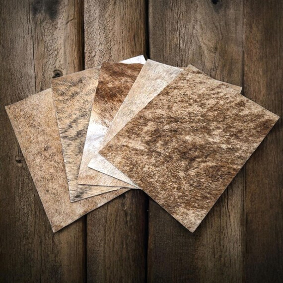 Genuine cowhide rectangular di-cut pieces - Can be used as placemat or decorative mat 1