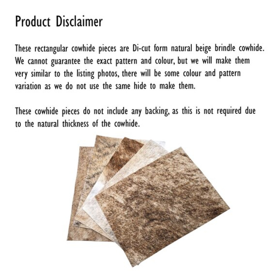 Genuine cowhide rectangular di-cut pieces - Can be used as placemat or decorative mat 6