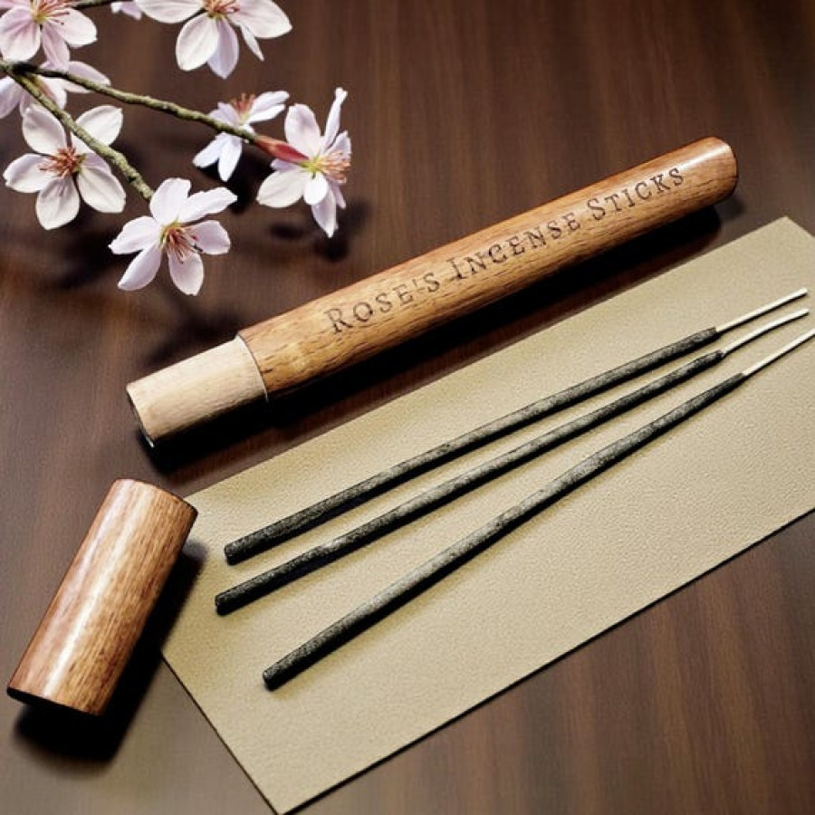 Customisable wooden incense storage tube | Natural incense holder
