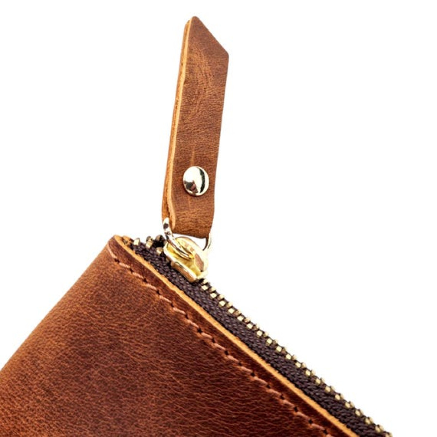 Custom Engraved Slim design pencil case made using genuine leather 4