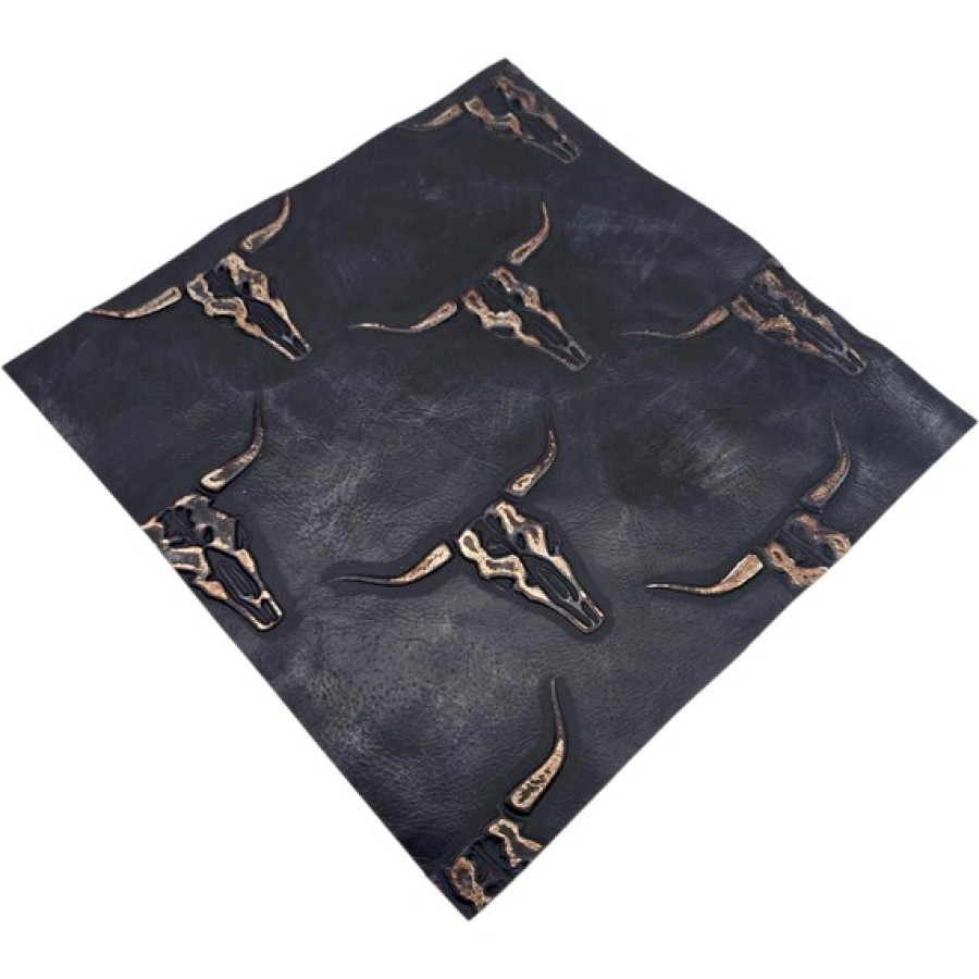 Black & copper embossed leather | Featuring Texas Longhorn Design 0
