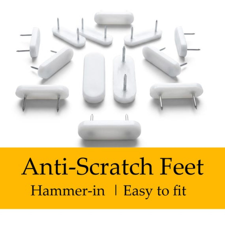 Dual Nail Hammer-in Furniture Feet Glides | Anti-Scratch Floor Protectors 0