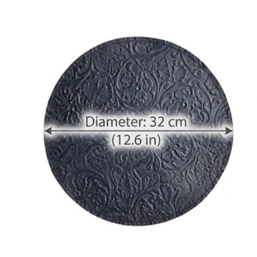Luxury Genuine Leather Round Placemat | Handcrafted Leather Table Mat 6