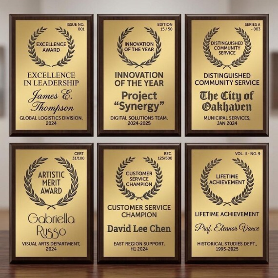 Customisable Awards Plaque 3