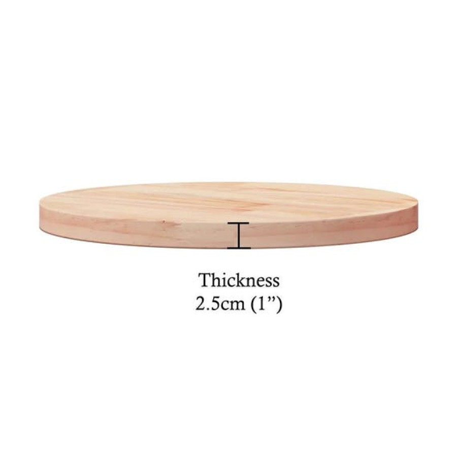 Round Wooden Table Top  - Various Sizes  - 1" thick Solid Pinewood 1