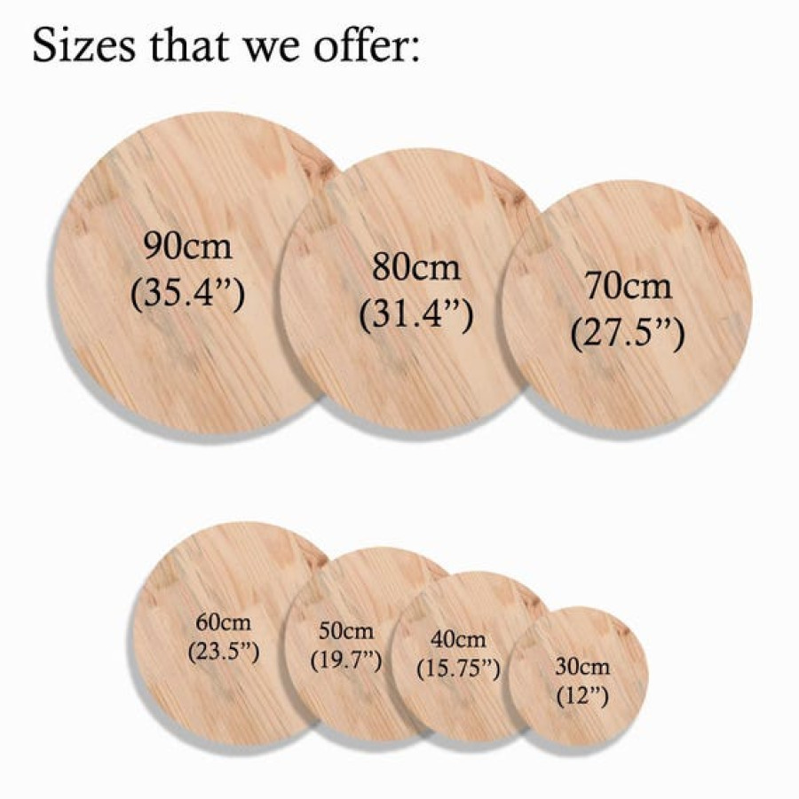 Round Wooden Table Top  - Various Sizes  - 1" thick Solid Pinewood 2