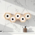Hexagonal Pine Wood Toilet Roll Holder | Rustic Bathroom Organizer