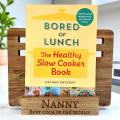 Customisable Acacia wood cookbook stand | Foldable Recipe holder