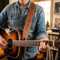 Genuine Leather Customised Guitar Strap | Custom text or logo