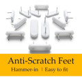 Dual Nail Hammer-in Furniture Feet Glides | Anti-Scratch Floor Protectors