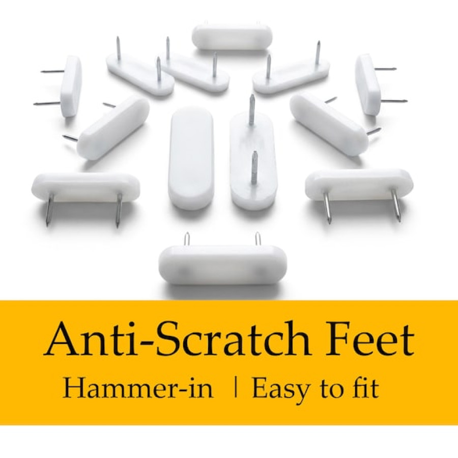 Dual Nail Hammer-in Furniture Feet Glides | Anti-Scratch Floor Protectors
