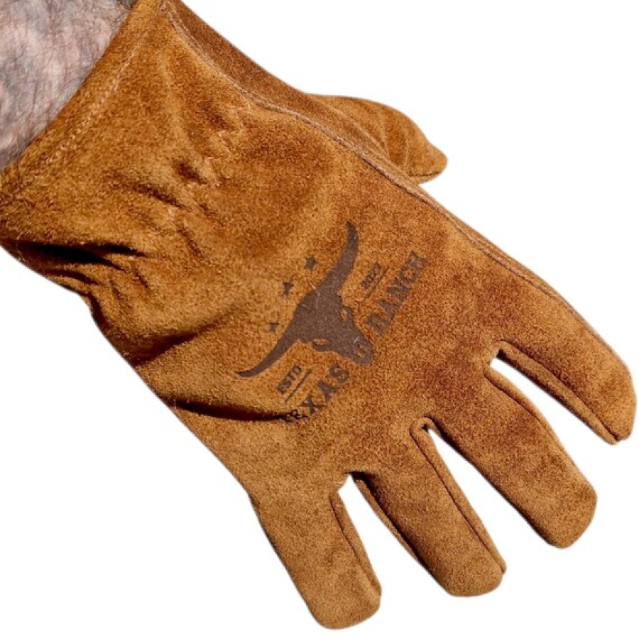 Custom engraved rancher gloves | Genuine leather Laser engraved with your logo or custom text! 6