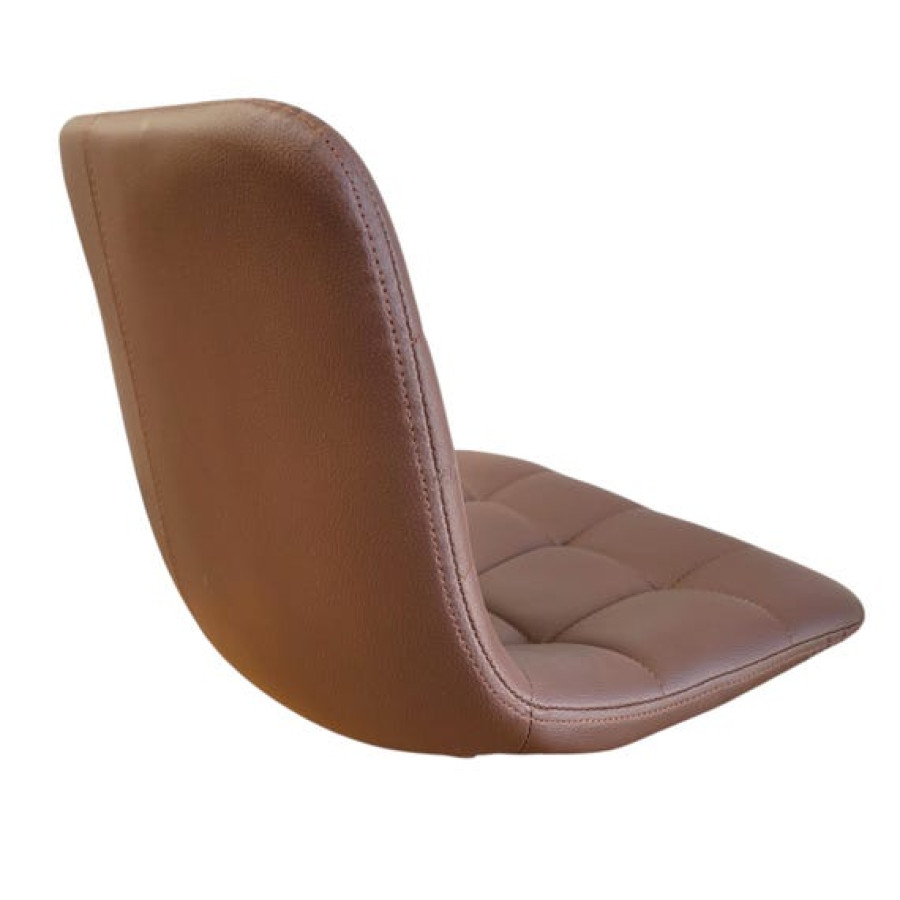 Replacement bar stool seat for gas lift stool base (SOLD INDIVIDUALLY) - In brown quilted  faux leather 2