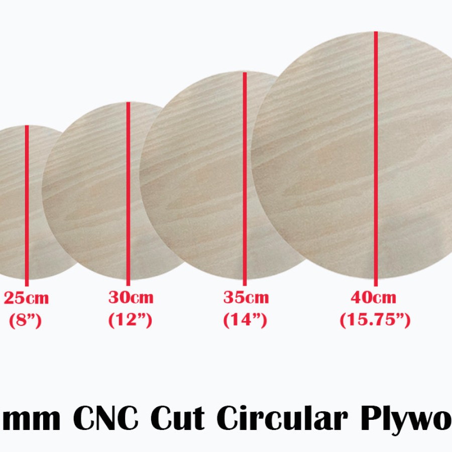 Circular Plywood CNC pre-cut 12mm thick | Various sizes available | bar stool seat wood