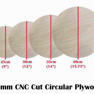 Circular Plywood CNC pre-cut 12mm thick | Various sizes available | bar stool seat wood