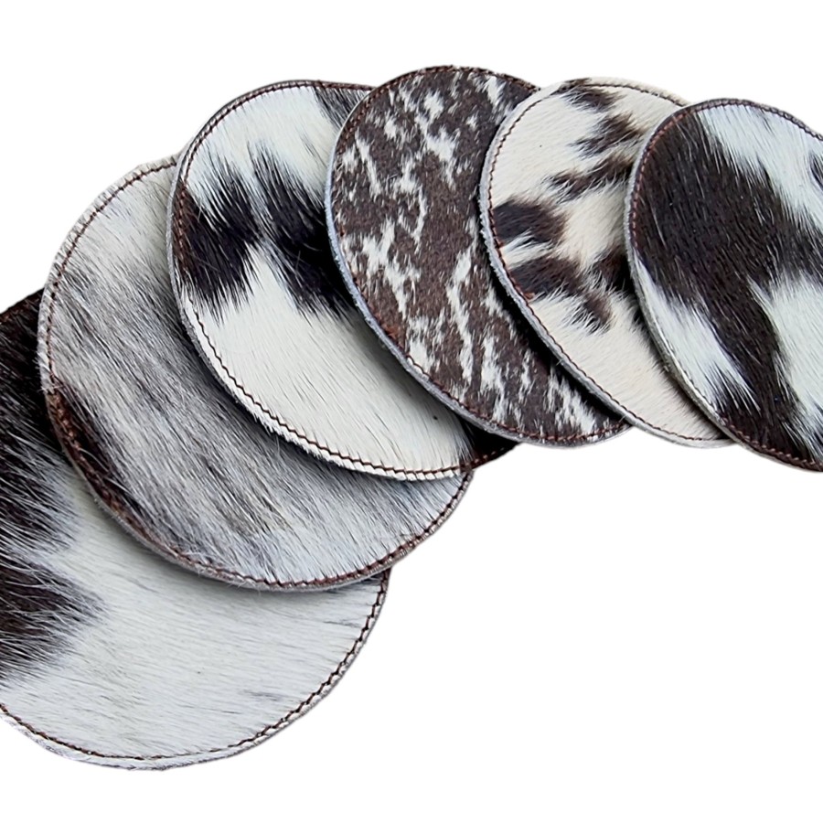 Dual layer Cowhide coasters - Genuine cowhide - priced per coaster - 7 colour options - Handmade 8