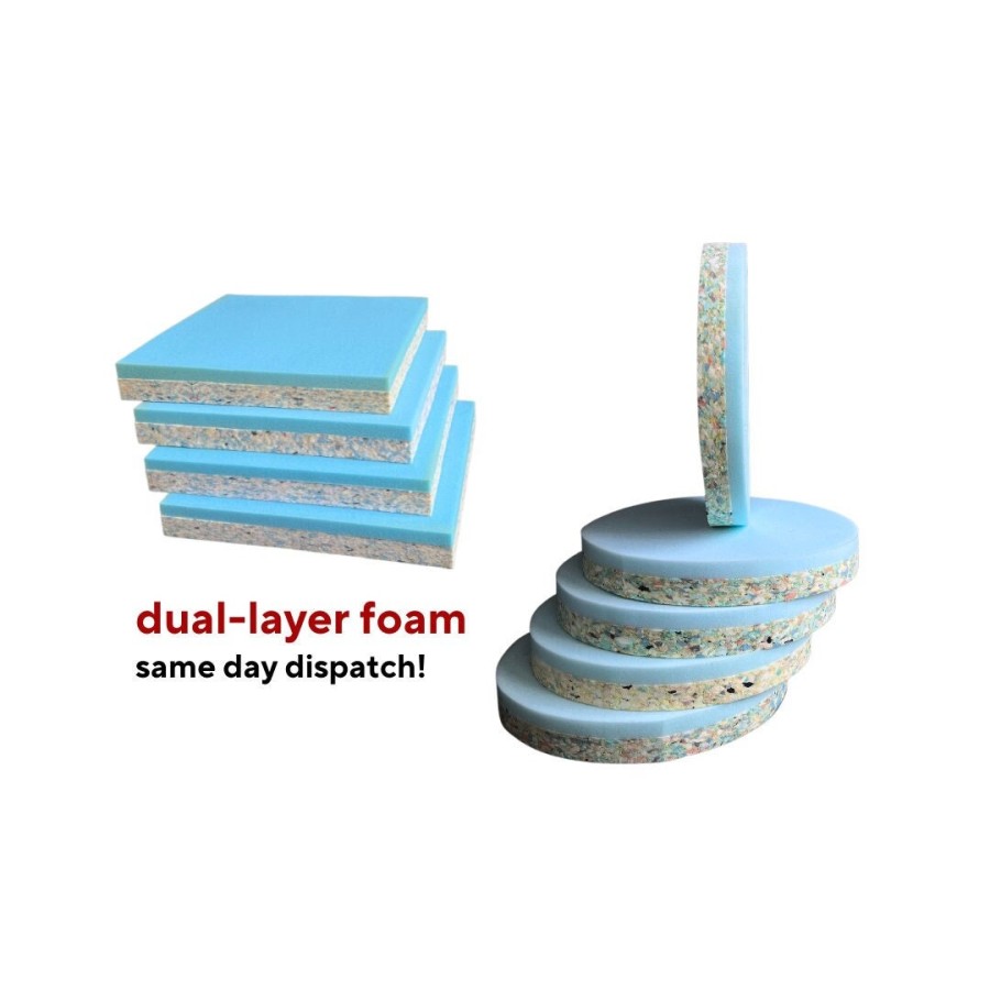 High-Density Recon upholstery Foam for bar stools / foot stools | square or circular | Various sizes