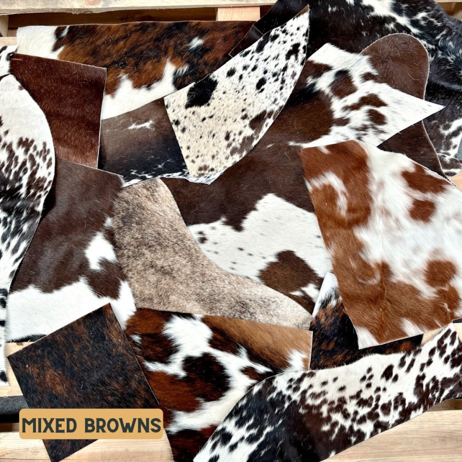 Genuine Cowhide Material Offcuts - for Arts and Crafts - Cowhide Remnants - Cowhide Scrap 1