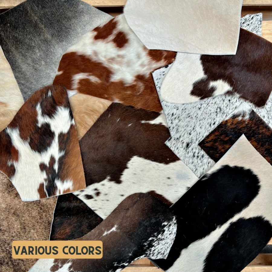 Genuine Cowhide Material Offcuts - for Arts and Crafts - Cowhide Remnants - Cowhide Scrap 3