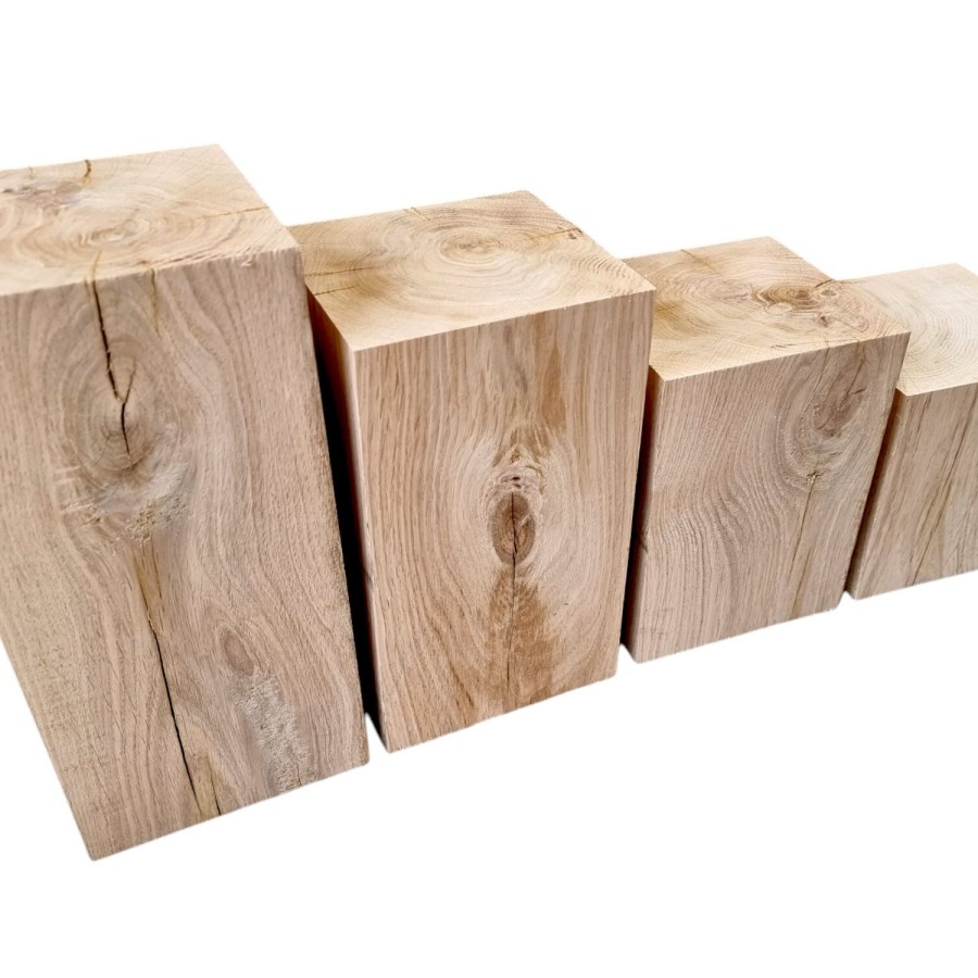 White Oak Blocks for DIY Projects, Air Dried Hardwood Door Stop Riser Block 0