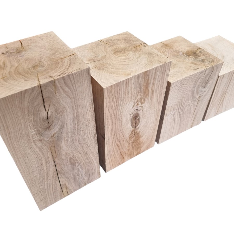 White Oak Blocks for DIY Projects, Air Dried Hardwood Door Stop Riser Block 1