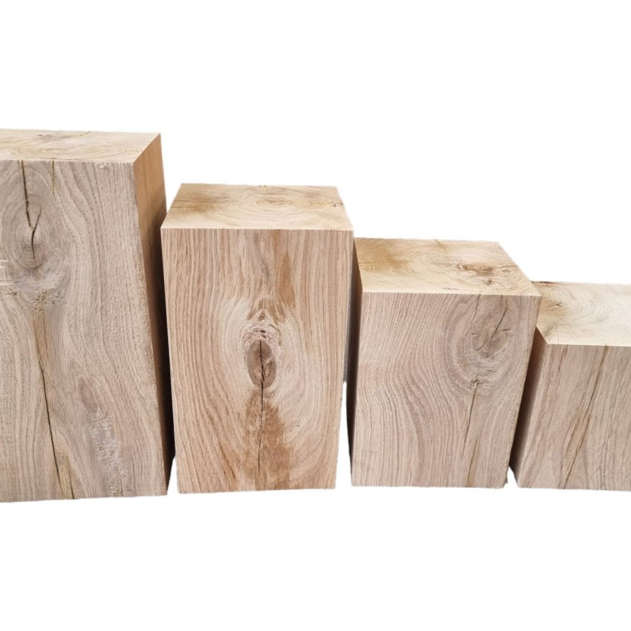 White Oak Blocks for DIY Projects, Air Dried Hardwood Door Stop Riser Block 2