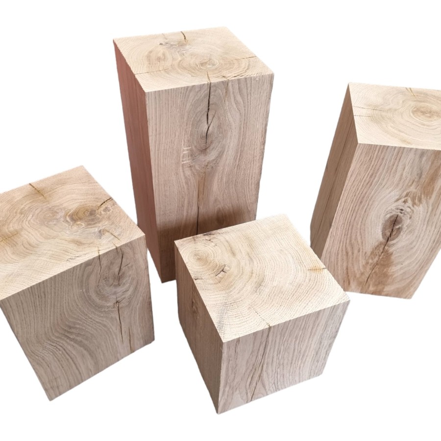 White Oak Blocks for DIY Projects, Air Dried Hardwood Door Stop Riser Block 3