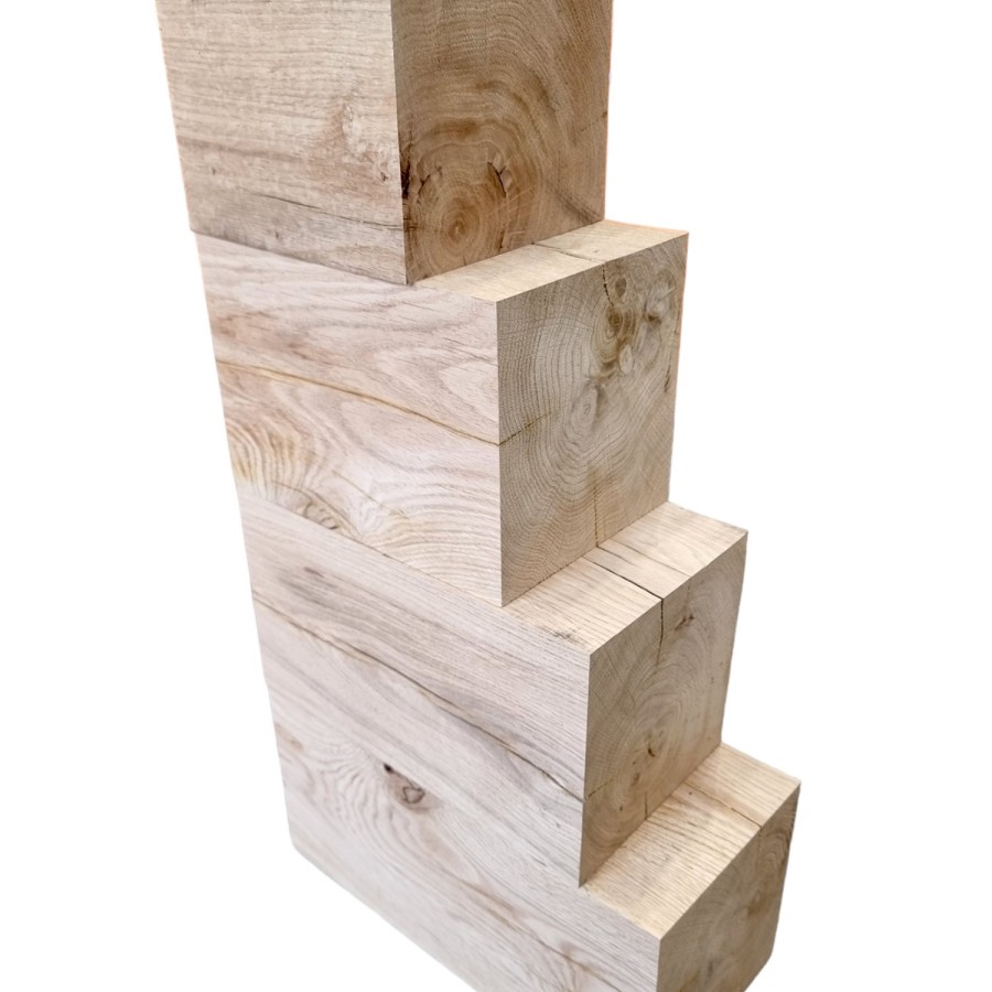 White Oak Blocks for DIY Projects, Air Dried Hardwood Door Stop Riser Block 6