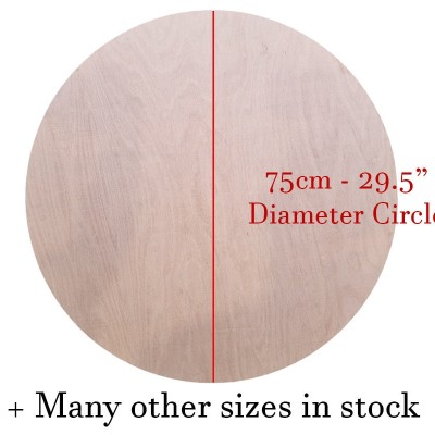 Pre-cut Circular Plywood - 75cm (29.5") Diameter - CNC cut 12mm ply + Various sizes available | table top wood etc