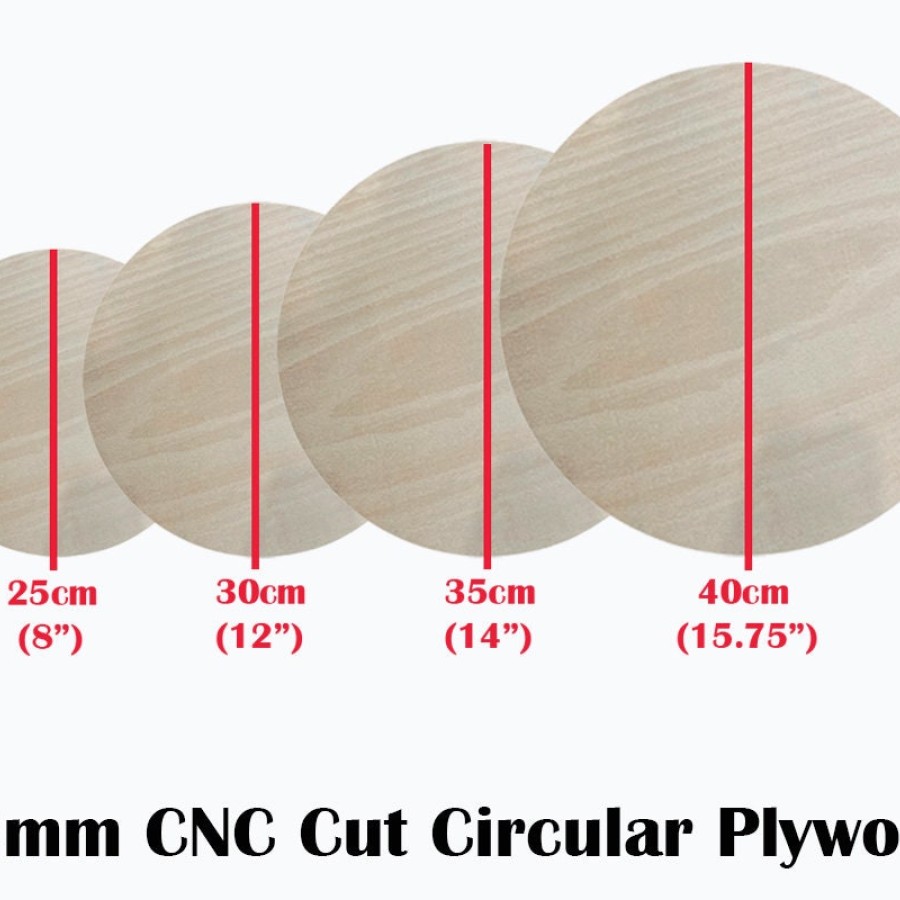 Pre-cut Circular Plywood - 75cm (29.5") Diameter - CNC cut 12mm ply + Various sizes available | table top wood etc 1