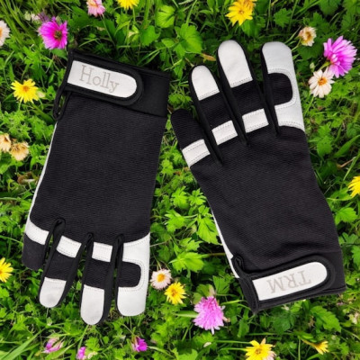 Customised Premium Leather Gardening Gloves, General Purpose Work Gloves, Personalised Gardener Gift, Custom Garden gloves