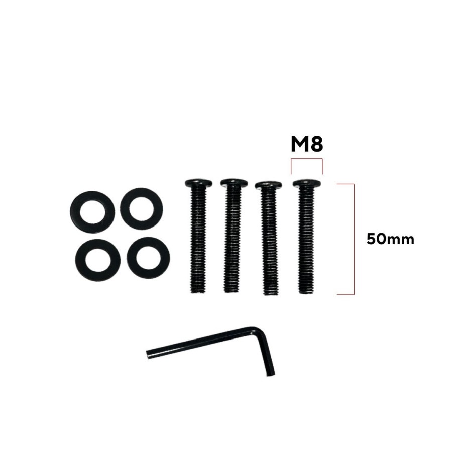 4 x Square wooden Furniture Legs | set of 4 | chunky Solid Wood furniture feet - Walnut or Black- M8 / 95mm (3.7") Tall 4