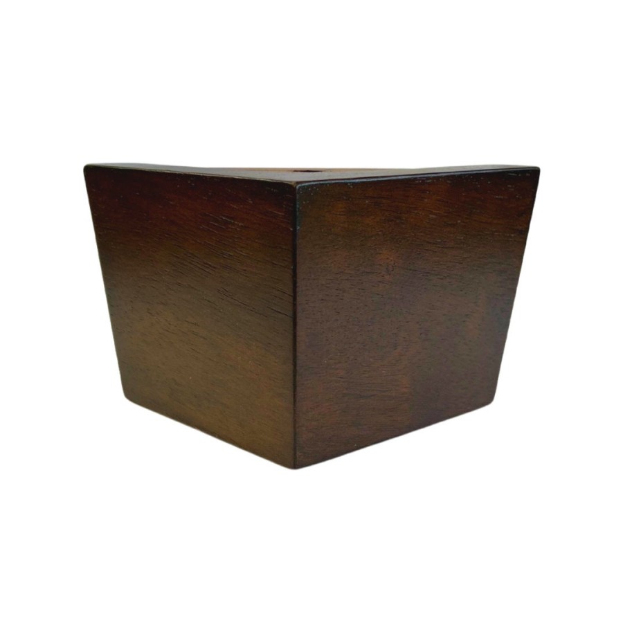 4 x Square wooden Furniture Legs | set of 4 | chunky Solid Wood furniture feet - Walnut or Black- M8 / 95mm (3.7") Tall 5