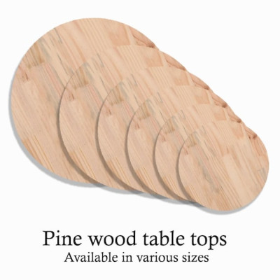 Round Wooden Table Top  - Various Sizes  - 1" thick Solid Pinewood