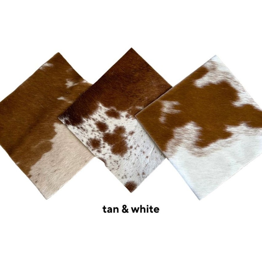Genuine Cowhide Swatches - 3 x PIECES per pack -  20 x 20cm (8" x 8") 2