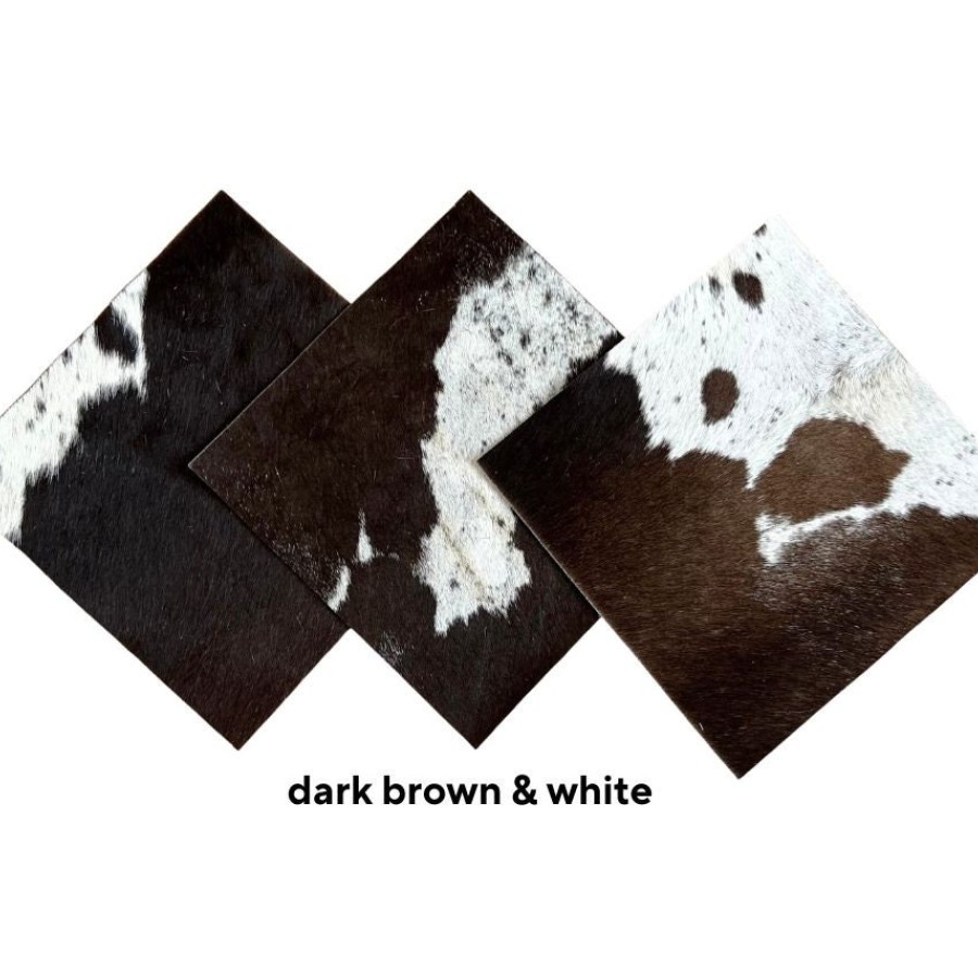 Genuine Cowhide Swatches - 3 x PIECES per pack -  20 x 20cm (8" x 8") 5
